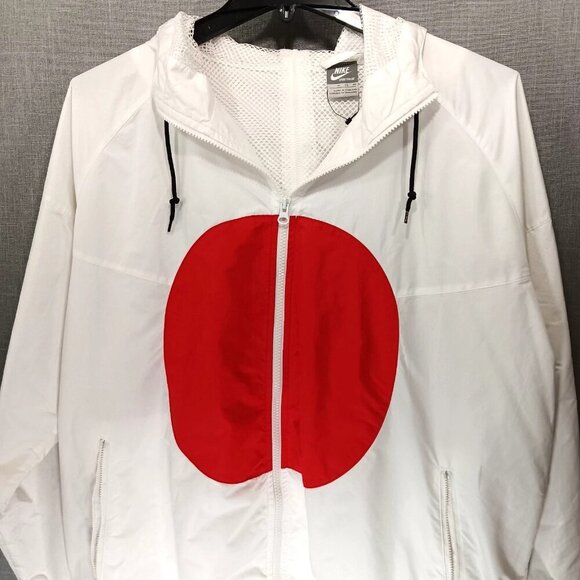 Nike Limited Edition Japan 2008 Olympic Windrunner Split Jacket White Mens XL - Picture 2 of 10